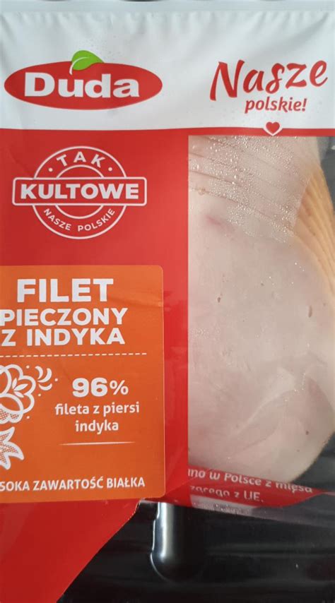 Filet pieczony z indyka Duda kalorie kJ i wartości odżywcze