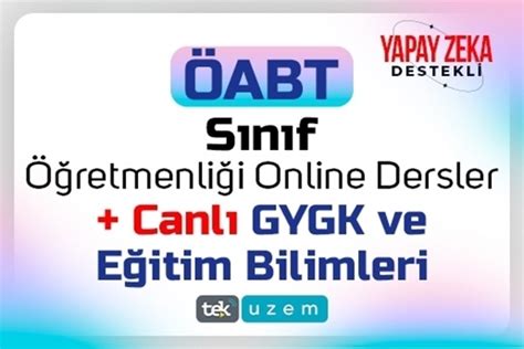 2025 KPSS GYGK EB ÖABT Sınıf En İyi Online Kurs TEKUZEM TEK UZAKTAN