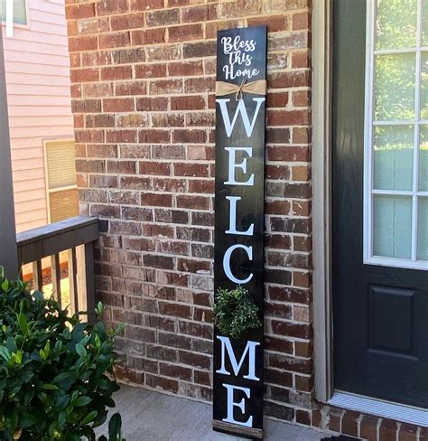 Welcome Sign Rustic Wood Welcome Sign Front Door Welcome Sign