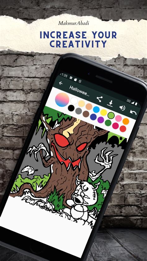 Android Halloween Coloring Pages