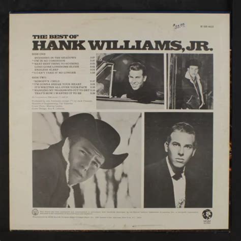 Hank Williams Jr Best Of Mgm 12 Lp 33 Tours Eur 33 55 Picclick Fr