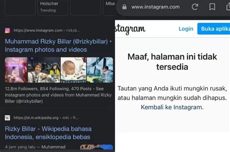 Usai Bebas, Instagram Rizky Billar Mendadak Lenyap, Dihapus? - Aspirasiku