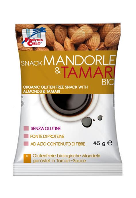 Snack Mandorle Tamari Gr Fsc Alimenti Bio Snack Salati E Gallette