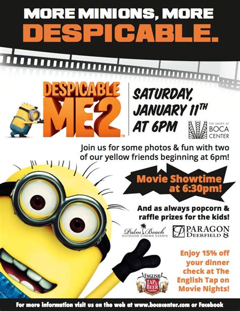 Despicable Me Movie Night #despicableme #flyer #movienight #despicable ...