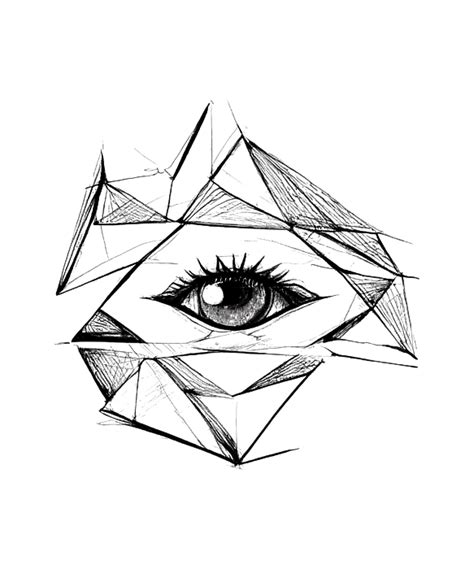 abstract pencil drawing eye
