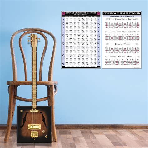 3-string Cigar Box Guitar Chord and Fretboard Poster Set - Etsy