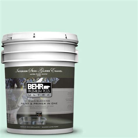 BEHR Premium Plus Ultra 5 Gal P420 1 Spring Frost Semi Gloss Enamel