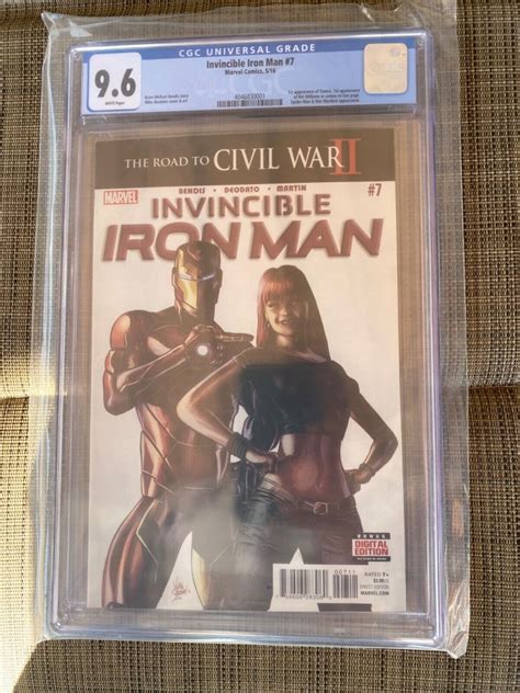 INVINCIBLE IRON MAN 7 Key CGC 9 6 First Cameo App Riri Williams New