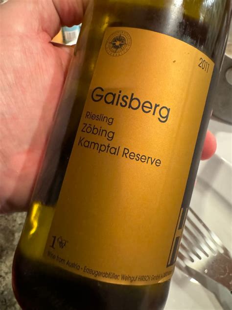 2011 Weingut Hirsch Riesling Reserve Gaisberg Austria