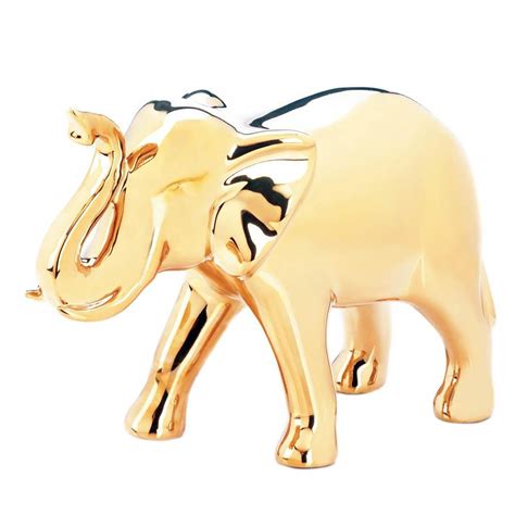 Elephant Statues Gold Decorative Figurines Elephant Statue Home Decor