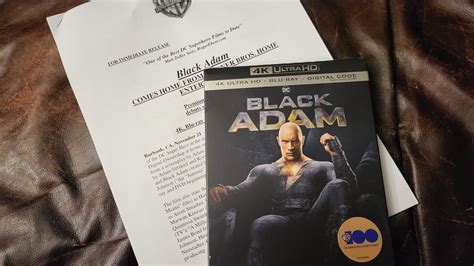 BLACK ADAM 4K Ultra HD Blu Ray Unboxing YouTube