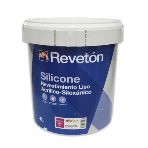 Pintura De Fachadas Siloxano Reveton Silicone Blanco 4 LT