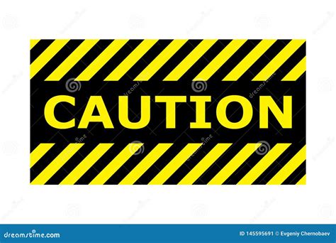 Caution Banner Sign Vector Eps10. Border With Line Yellow And Black ...