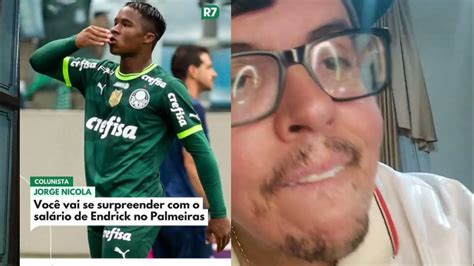 PolÊmica Com Endrick Que Tem Um Dos Menores SalÁrios Do Palmeiras Youtube