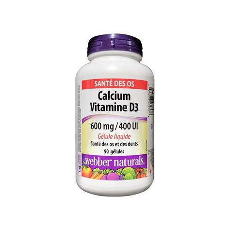 Webber Naturals Calcium 600 Mg With Vitamin D3 400 Iu 90 Softgels Beyondrx Ca By 99