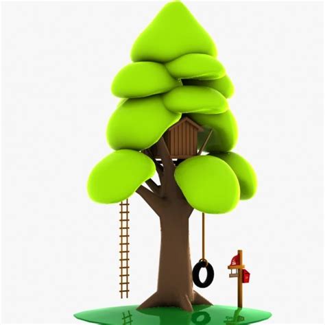 Cartoon Tree House 3d Model 15 Max Obj Unknown Fbx 3ds Free3d