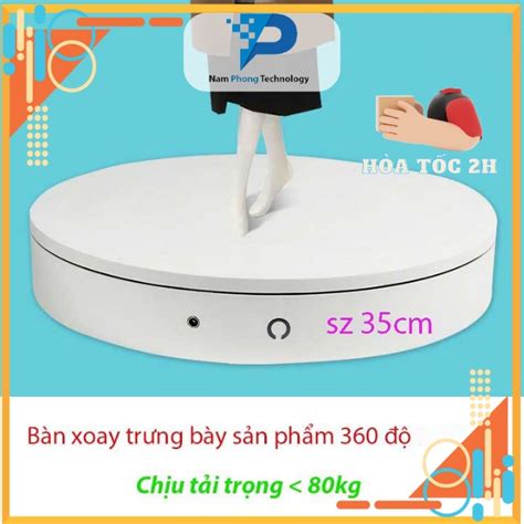 Bàn xoay đế xoay trưng bày chụp ảnh sản phẩm 360 độ xoay trái phải sz