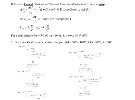 Solved A→bΔv≡q0Δu −∫e∙⋅ds Only If E Is Uniform ⇒±e⋅dll Or