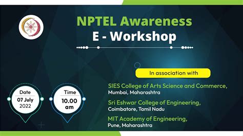 Live Nptel Local Chapter Awareness Workshop 2022 7 July 2022