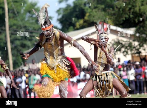 Traditional Dancers Entertain Guests In Uganda Music And Dance Are