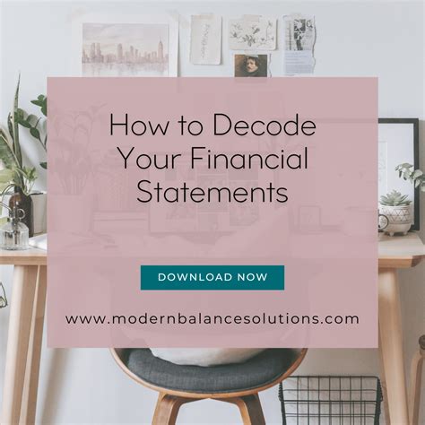 How To Decode Your Financial Statements — Modern Balance Bookkeeping Solutions