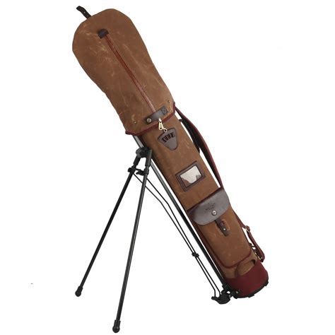 New Arrival Vintage Canvas Golf Stand Bag Carry Golf Bag with plastic ...