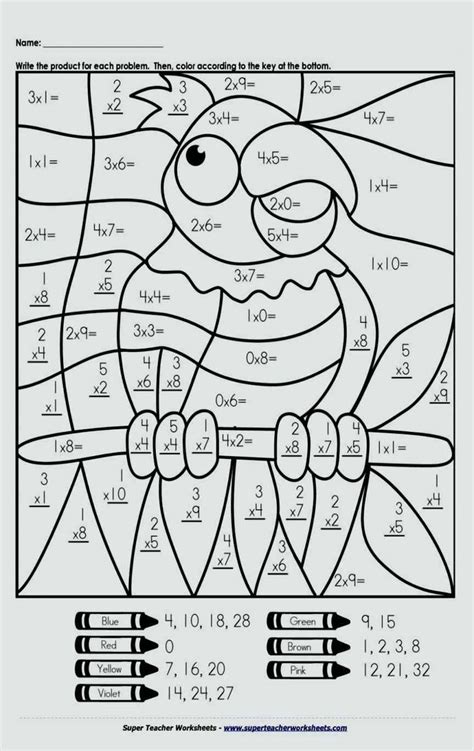 Math Coloring Worksheetrd Grade