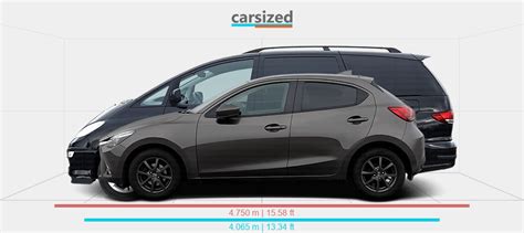 Dimensions Mazda 2 2014 Present Vs Toyota Previa 2000 2005