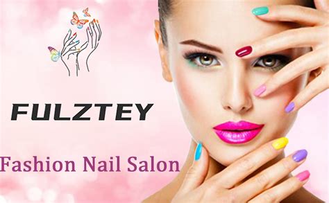 Amazon FULZTEY Coffin Press On Nails French Glossy Pink Blue Cloud