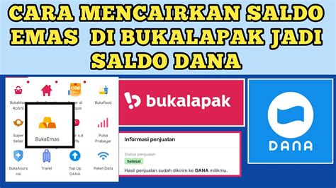 Cara Mencairkan Saldo Emas Bukalapak Jadi Saldo Danaa Youtube