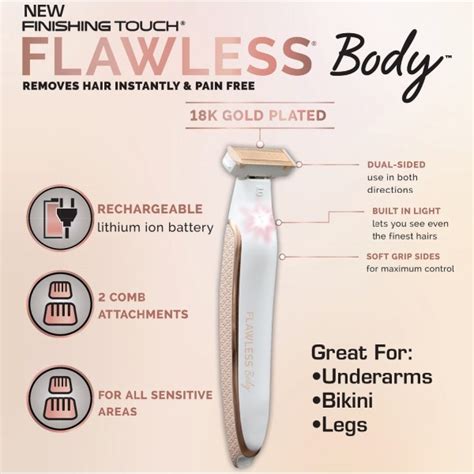 Finishing Touch Flawless Body Rechargeable Ladies Shaver And Trimmer