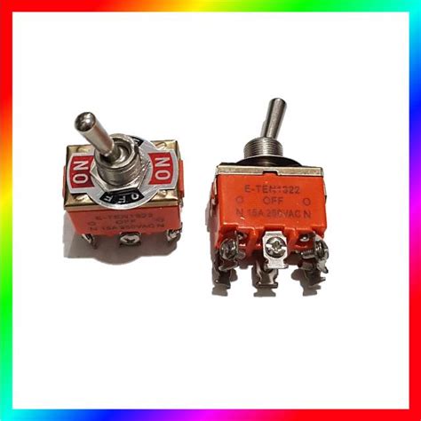 Jual Saklar Toggle Switch Dpdt E Ten Kaki A V On On