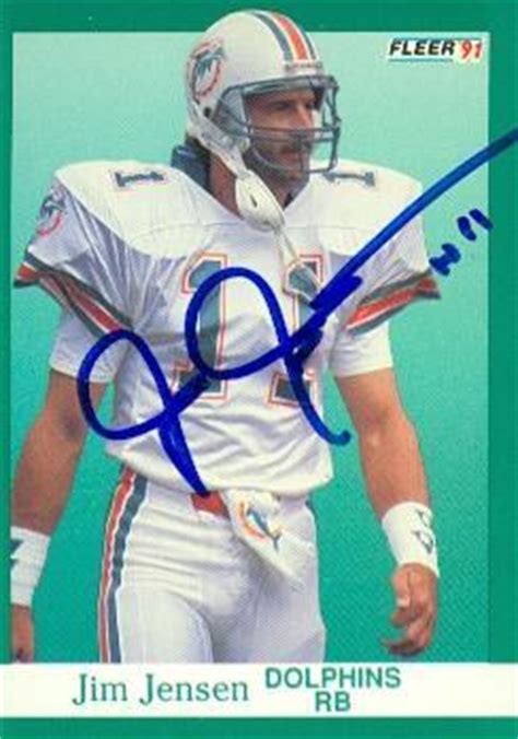 Jim Jensen autographed Football Card (Miami Dolphins) 1991 Fleer #123