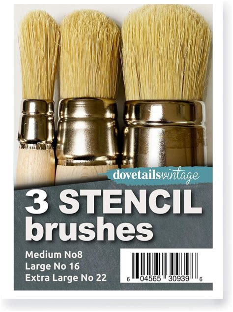 Dovetails Vintage X Stencil Brush Set Sizes Mm Dome Topped