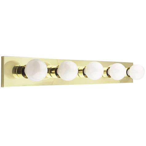 Sunset Aldrich 5 Light Polished Brass Bath Vanity Light F2254 10 The Home Depot