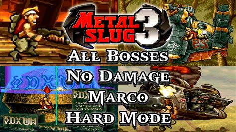 Metal Slug 3 Arcade All Bosses Marco Hard Mode Level 8 No