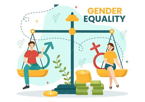 premium vector gender equality vector illustration  men  women