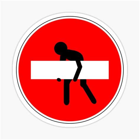 "Funny road sign" Sticker for Sale by rehatschek | Redbubble