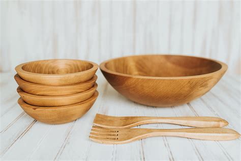 15 Inch Beech Bowl Set With Light Walnut Finish Holland Bowl Mill