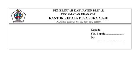 Contoh Amplop Surat Resmi - IMAGESEE