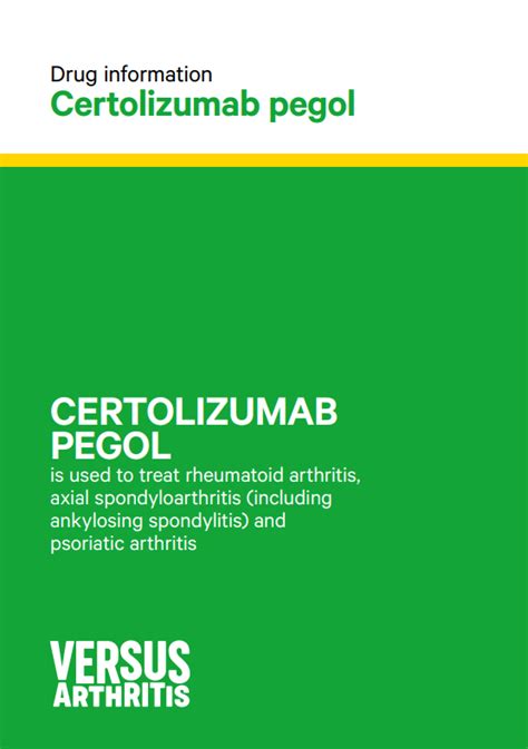 Drugs for arthritis - Certolizumab pegol – Versus Arthritis