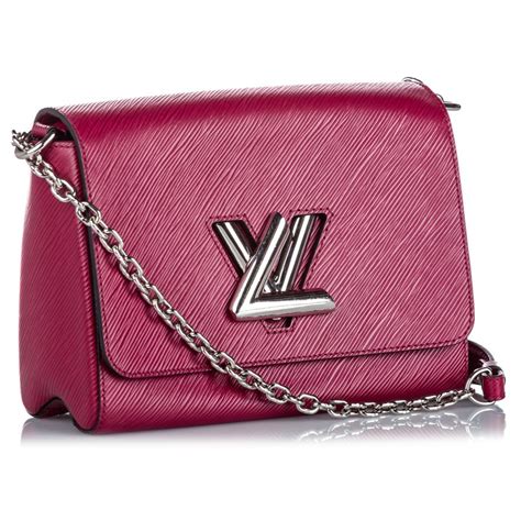 Louis Vuitton Vintage Epi Twist MM Bag Pink Leather And Epi