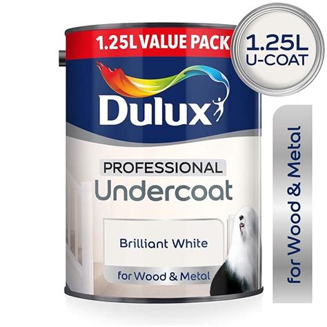 Dulux Professional Undercoat Primer Paint For Wood And Metal 1 25l Uk Diy And Tools