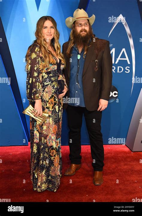 Chris Stapleton and Morgane Stapleton attending the 51st Annual Country Music Association Awards ...