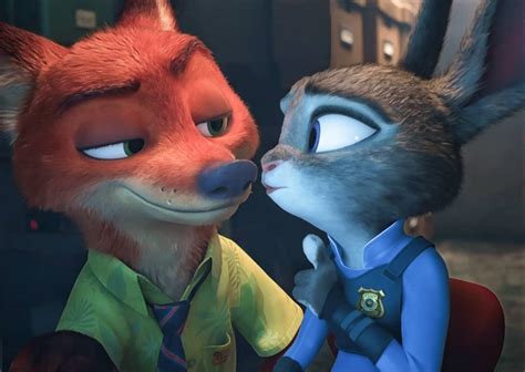 Nick Wilde and Judy Hopps imminent kiss Blank Template - Imgflip