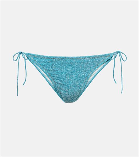 Miami Lurex Bikini Bottoms In Blue Reina Olga Mytheresa