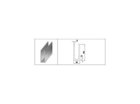 Aluminium U Profil Aus En Aw T Ganzglasgel Nder System L Mm