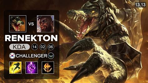 Renekton Vs Ksante Top Kr Challenger Patch 1313 Season 13 Youtube