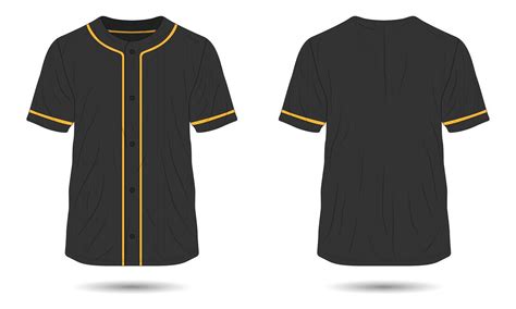 Black baseball jersey uniform mockup front and back view 50060675 ...