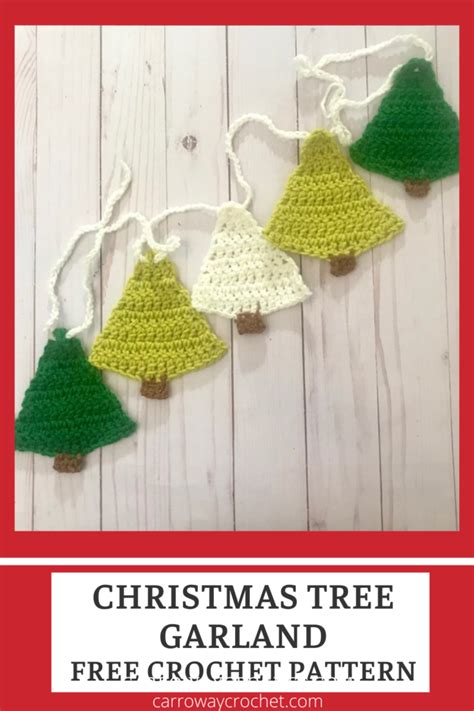 Christmas Tree Garland Free Crochet Pattern Carroway Crochet